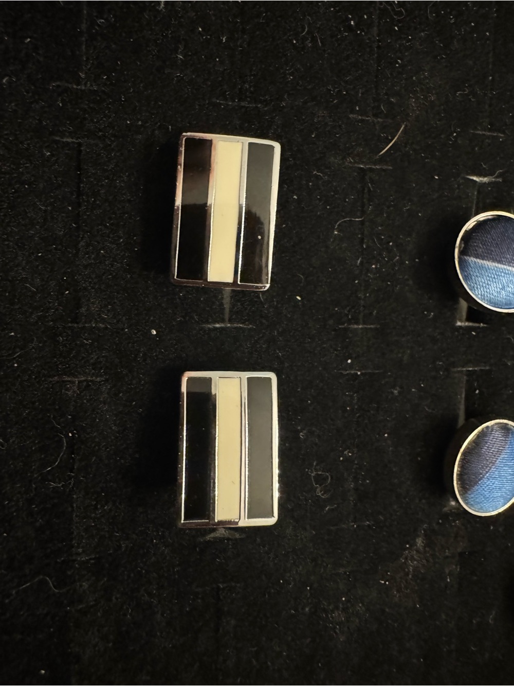 Vintage Men’s Cufflinks Mixed Lot Gold Silver Tone Black Blue MOP Style